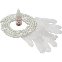 Vitcas 6mm White Stove Rope Seal Kit
