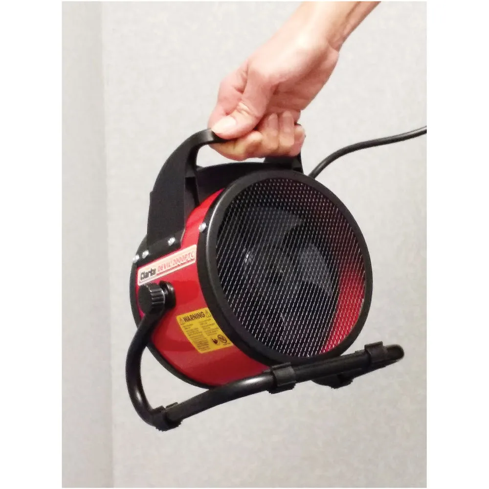 Clarke Devil 2000PTC 2kW Ceramic Fan Heater (230V) 4 Clarke Devil 2000PTC 2kW Ceramic Fan Heater (230V) - Image 2