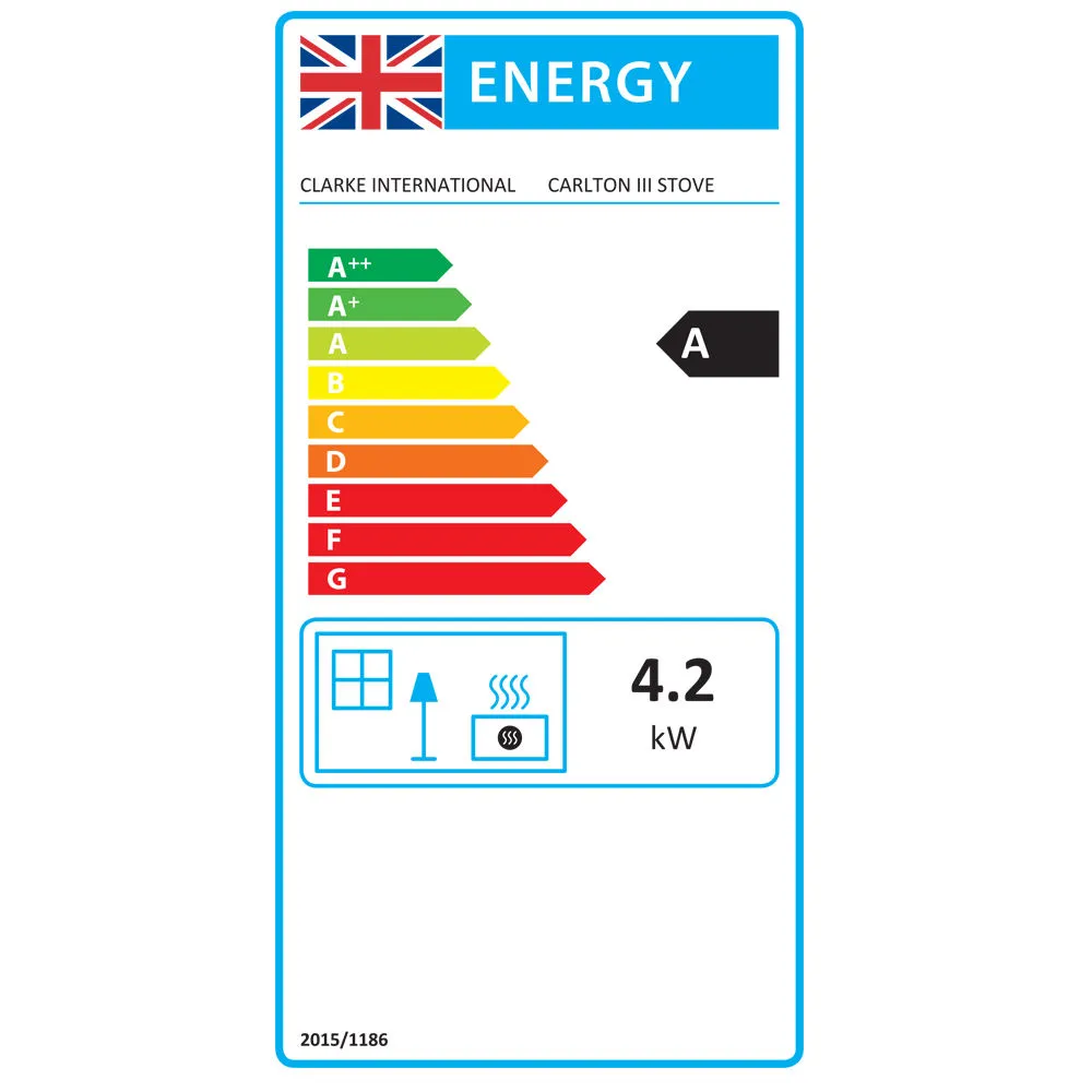 Clarke Carlton III 4.2kW Eco-Design Ready Wood Burning Stove 5 Clarke Carlton III 4.2kW Eco-Design Ready Wood Burning Stove - Image 3