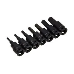 BlueSpot 7 Piece 3/8" Impact Hex Bit Sockets (H3-H10)