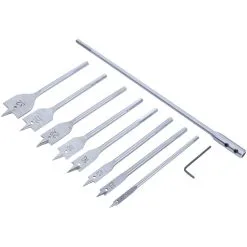 10 Piece 6-32mm Flat Bit Set