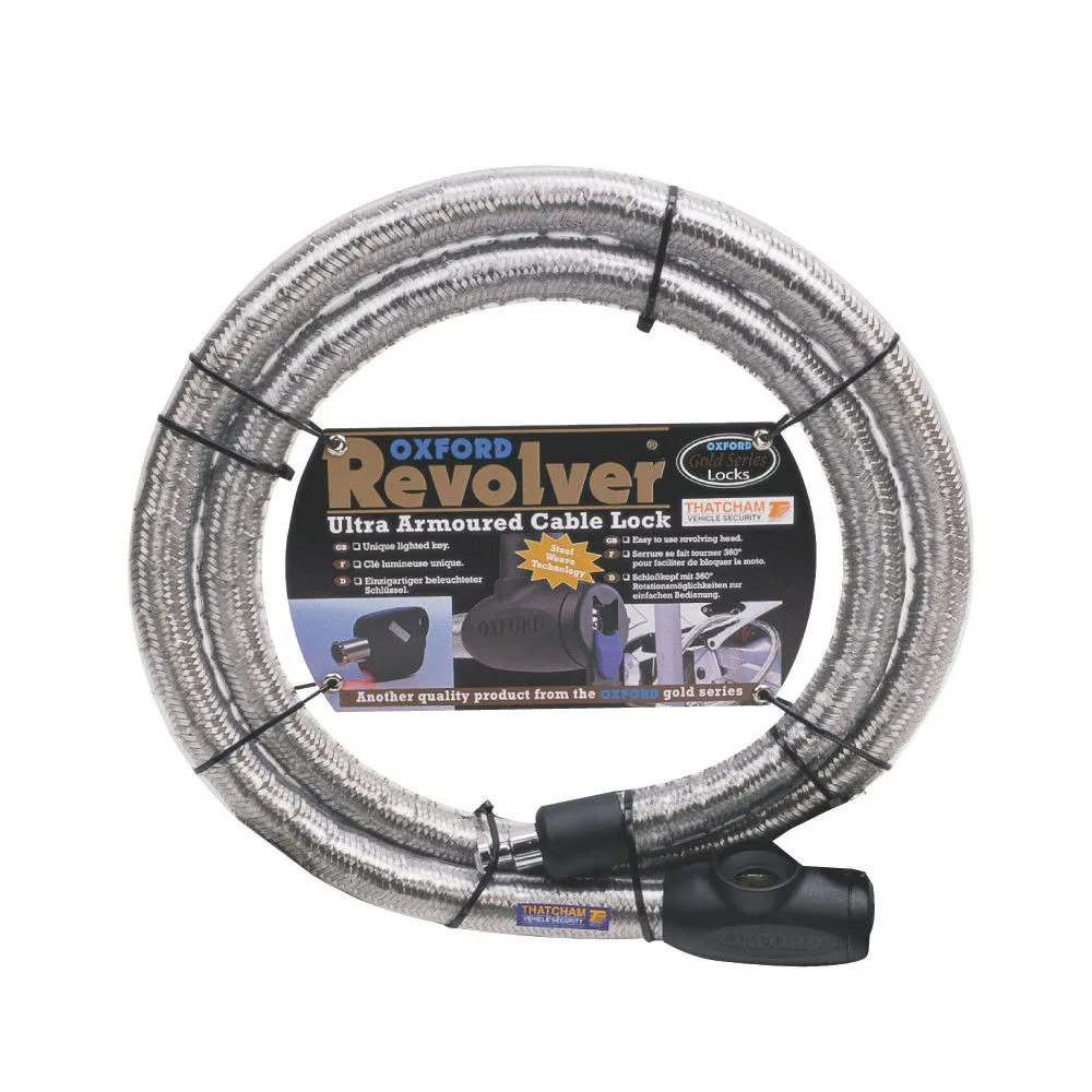 Oxford OF232 Revolver Armoured Cable Lock - 1.8m 3 Oxford OF232 Revolver Armoured Cable Lock - 1.8m