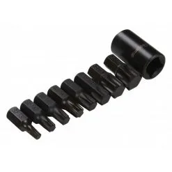 BlueSpot 1/2"drive Impact Torx Bits 9 Piece Set (T30-T70)