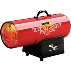 Clarke DEVIL2100DV Dual Voltage 110/230V Gas Heater