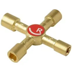 Rothenberger Brass Multi-Purpose 4 Way Utility Key