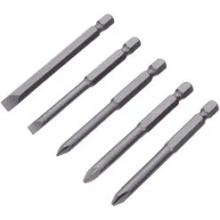 Blue Spot 5 Piece 75mm (3") Screwdriver Bits (PH-PZ Slot)