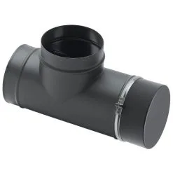 90° Tee With Soot Box Flue Pipe 6"