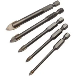 Heller 249423 5 Piece Tile/Glass Drill Bit Set