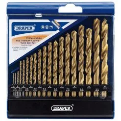 Draper DS19TB 19 Piece Metric HSS Titanium Coated Drill Bit Set