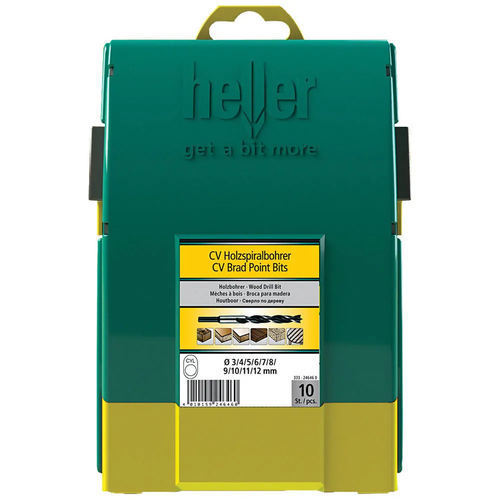 Heller 10 Piece CV Brad Point Wood Bit Set 4 Heller 10 Piece CV Brad Point Wood Bit Set - Image 2